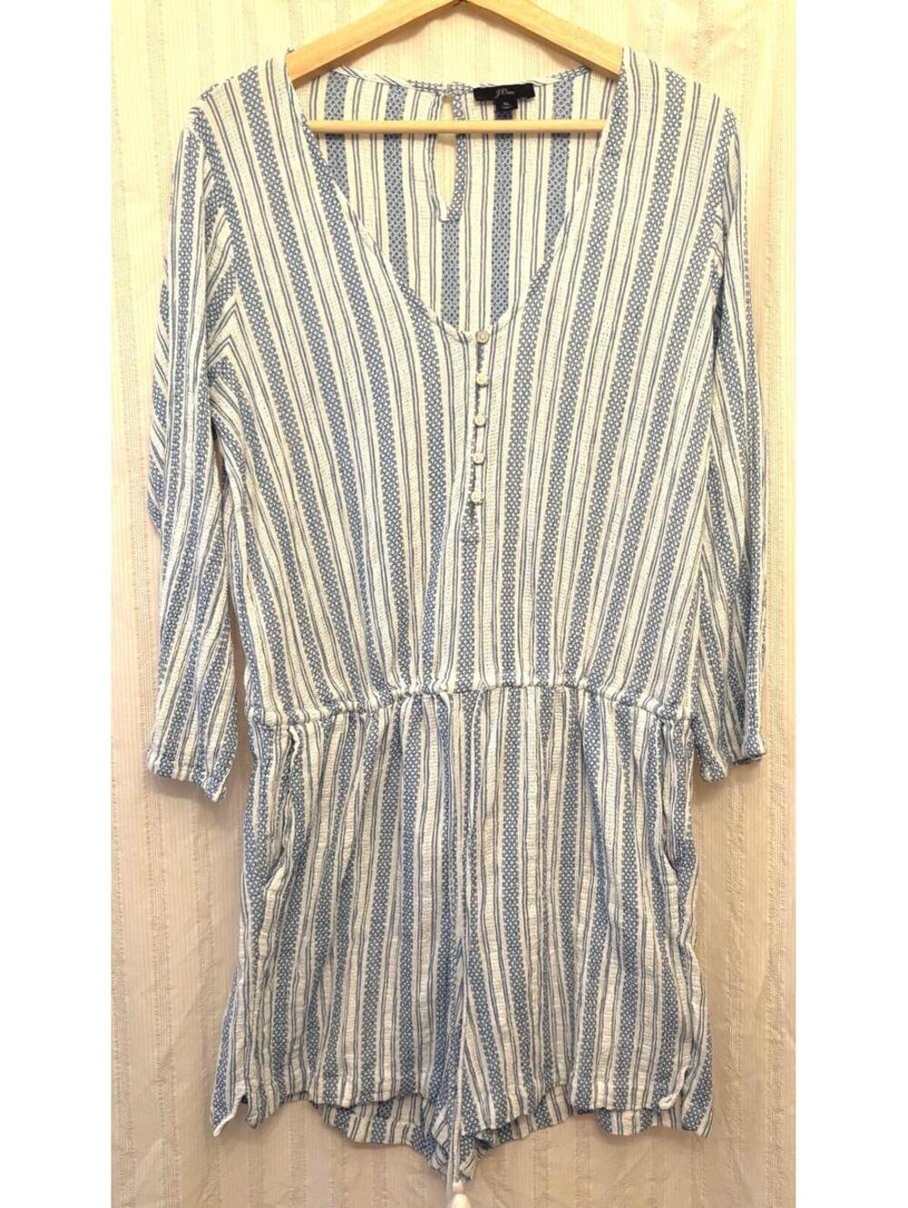 J.Crew Women's Striped Long Sleeve Romper #summer #beach #boho
